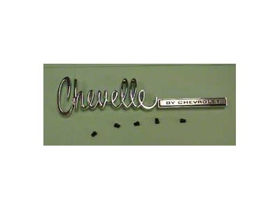 71-72 Rear Chevelle By Chevrolet Each Script/Emblem