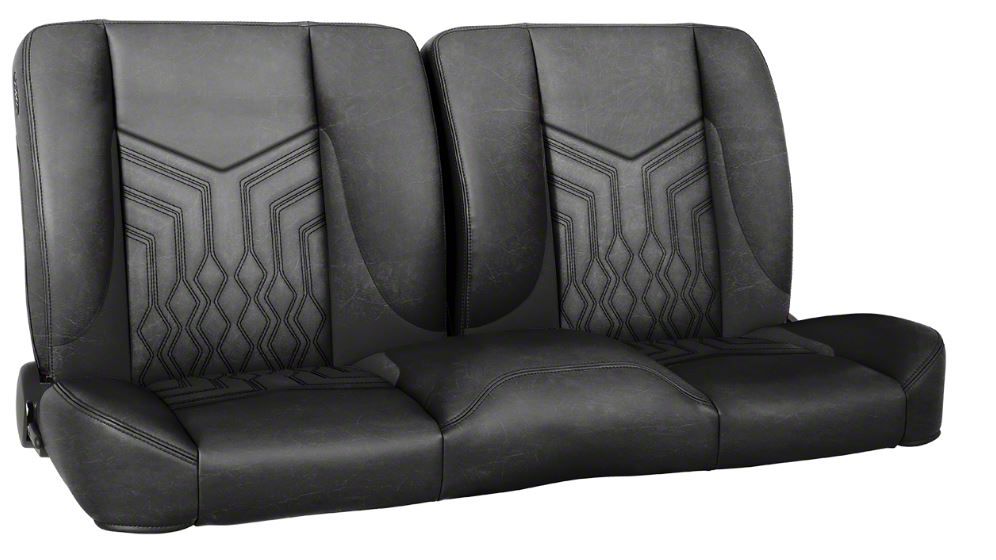Ecklers Pro-Series Sport-DDL 60-Inch Split Bench Seat; Black Distressed ...