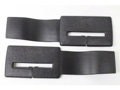 82-92 Camaro Firebird Seat Belt Headliner Trims, Pair-Black