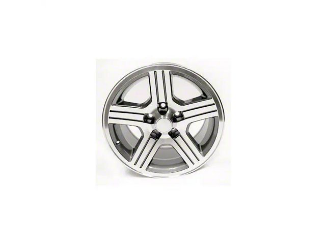 88-90 Camaro IROC-Z 17x9 Wheel GRAY Finish, Set of 4 - Plain center caps only