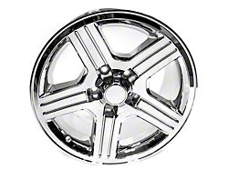 IROC-Z Style Chrome 4-Wheel Kit with Plain Center Caps; 17x9; 12mm Offset (88-90 Camaro)