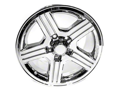 IROC-Z Style Chrome 4-Wheel Kit with Plain Center Caps; 17x9; 12mm Offset (88-90 Camaro)