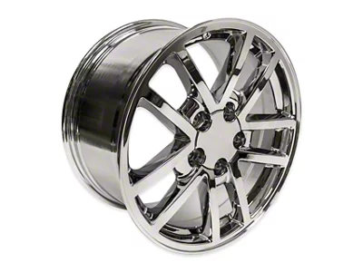 10-Spoke 35th Anniversary Style SS Chrome 4-Wheel Kit with Plain Center Caps; 17x9; 12mm Offset (82-02 Firebird)