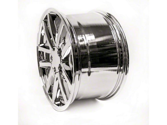 10-Spoke 35th Anniversary Style SS Chrome 4-Wheel Kit with Lug Nuts and Plain Center Caps; 17x9; 12mm Offset (82-92 Camaro)