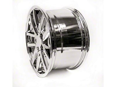 10-Spoke 35th Anniversary Style SS Chrome 4-Wheel Kit with Lug Nuts and Plain Center Caps; 17x9; 12mm Offset (82-92 Camaro)