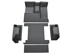 Complete Molded Vinyl Flooring; Black (66-76 Bronco w/ 1-Gas Tank & w/o Tailgate Lock)