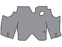 Complete Die Cut Foam Trunk Mat; Aqua Herringbone (73-77 Firebird, Excluding Trans Am)