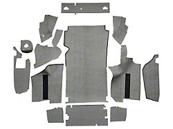 Complete Fleece Die Cut Carpet Trunk Mat with Boards; Ford Spatter (1964 Thunderbird Convertible)