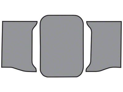 Complete Die Cut TM Felt Trunk Mat; Charcoal (62-64 Impala 2-Door Coupe, Hardtop)