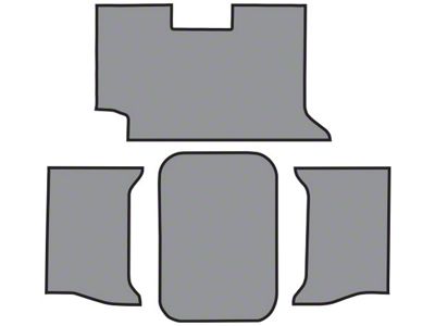 Complete Die Cut TM Felt Trunk Mat; Charcoal (62-64 Impala 2-Door Convertible)
