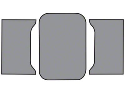 Complete Die Cut TM Felt Trunk Mat; Charcoal (1961 Impala 2-Door Coupe, Hardtop)