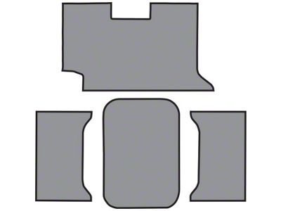 Complete Die Cut TM Felt Trunk Mat; Charcoal (1961 Impala 2-Door Convertible)