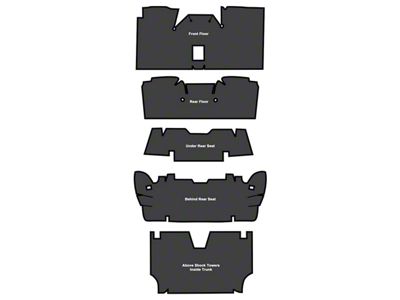 Complete Die Cut TM Vinyl Trunk Mat; Crowsfeet (62-64 Impala 2-Door Convertible)