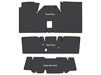 Complete Die Cut TM Vinyl Trunk Mat; Crowsfeet (1961 Impala 2-Door Convertible)