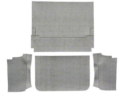 Complete Die Cut TM Vinyl Trunk Mat; Gray Herringbone (68-70 Impala 2-Door Coupe)