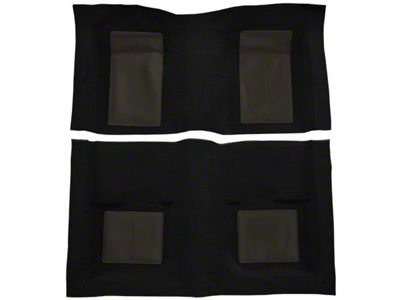 ACC Complete Nylon Molded Carpet without Shifter Hole Cutout; 4-Gray Inserts; Black (1969 Mustang Mach 1)