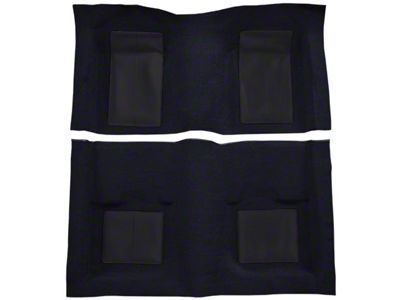 ACC Complete Nylon Molded Carpet without Shifter Hole Cutout; 4-Dark Blue Inserts (1969 Mustang Mach 1)