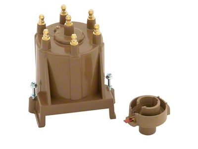 Accel Distributor Cap and Rotor Kit; HEI Style; Tan (85-92 V6 Camaro)