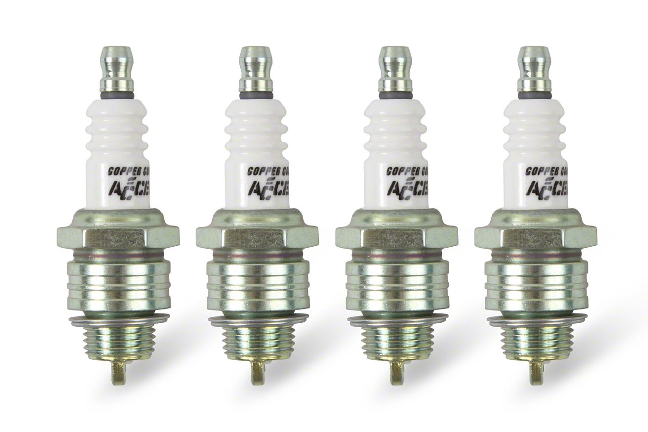 Accel Ecklers HP Copper Shorty Spark Plugs 0437S-4 (67-70