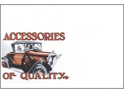 Accessories Of Quality - Model A Accessory Brochure