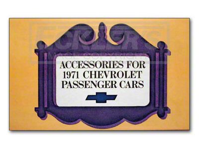 1971 Chevrolet Car Color Accessory Brochure