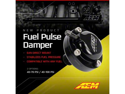 AEM Electronics AN6 ORB Fuel Pulse Damper; 40 to 70 PSI