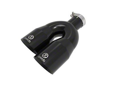 AFE Takeda 304 Stainless Steel Exhaust Tip; 4-Inch; Black (Fits 2.50-Inch Tailpipe)