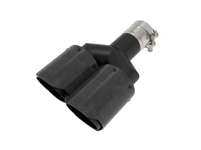 AFE Takeda 304 Stainless Steel Exhaust Tip; 4-Inch; Carbon Fiber (Fits 2.50-Inch Tailpipe)