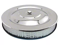 Air Cleaner Assembly - Round - Chrome Plated Top - Aftermarket Replacement - Falcon, Comet & Montego (Fits most 2 barrel and 4-Barrel Carburetors)