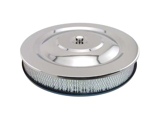 Air Cleaner Assembly with Chrome Plated Top, Aftermarket Replacement (Fits most 2 barrel and 4-Barrel Carburetors)