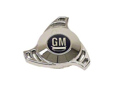 Air Cleaner Cover Wing Nut, Spinner Shape, GM Logo, Chrome, 1967-69