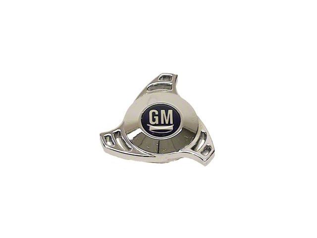 Air Cleaner Cover Wing Nut, Spinner Shape, GM Logo, Chrome, 1967-69