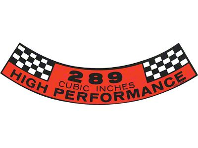 289 Hi-perf Air Cleaner Decal