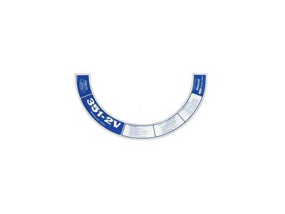 Air Cleaner Decal - 351 2V-Regular Fuel - Ford