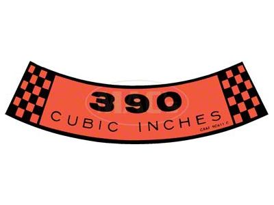 Air Cleaner Decal/ 390-4v/ Eng C8af-9c611-c