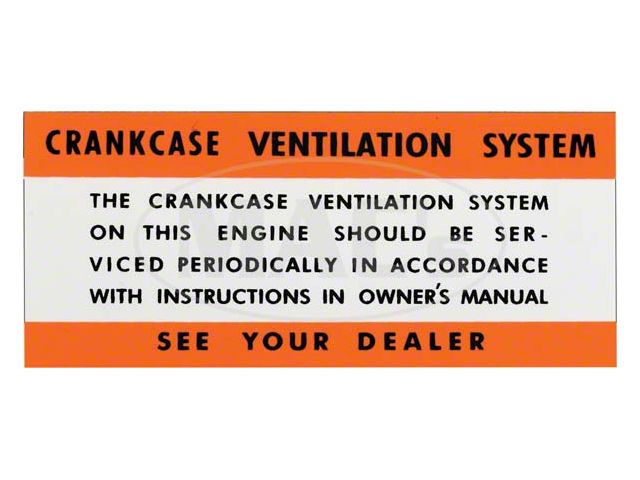Crankcase Vent Air Cleaner Decal