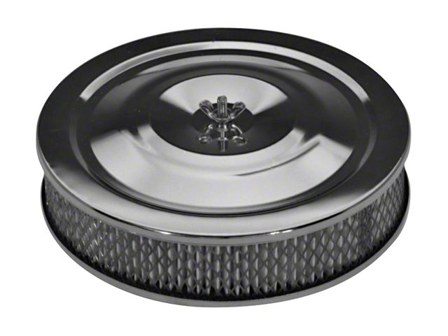 Air Cleaner Kit; Chrome; Full-Flo Style; 9 Inch Diameter; Element Included