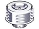 Air Cleaner - Louvered Chrome - 2-5/8 Throat - Fits 2 Barrel Carb