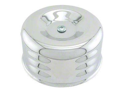 Air Cleaner - Louvered Chrome - 2-5/8 Throat - Fits 2 Barrel Carb (Will fit Holley 94, Stromberg 97 & others)