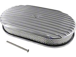 Air Cleaner,Full Finned Polished Oval, 15