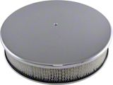 Air Cleaner, Round Smooth Chrome Aluminum, 14 X 3 (62-68 Chevy II; 69-79 Nova)