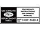 Air Cleaner Service Decal/ 170 Special