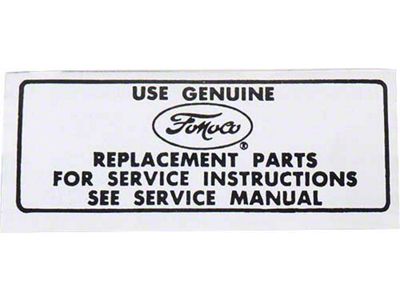 Air Cleaner Service Instructions Decal - Mercury