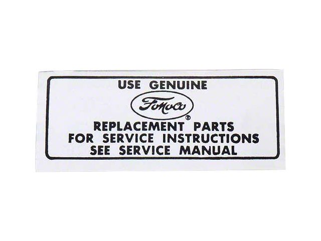 Air Cleaner Service Instructions Decal - Mercury