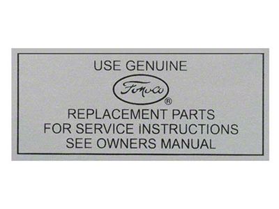 Air Cleaner Service Instructions Decal - Mercury