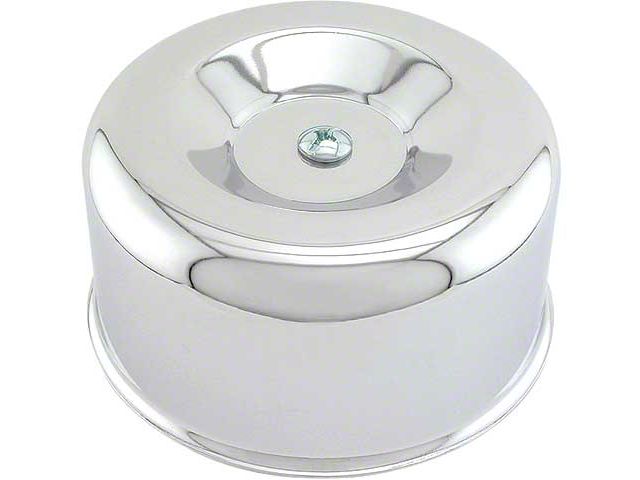 Air Cleaner - Smooth Style - Chrome - 2-5/16 Throat - Fits 1 Barrel Carb (Will only fit a 1 barrel carburetor)