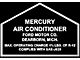 Air Conditioning Compressor Tag - Aluminum - Mercury