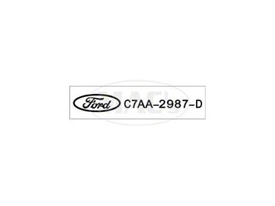 Air Conditioning Dryer Decal - Ford