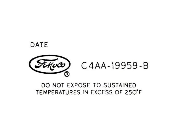 Air Conditioning Dryer Decal - Ford