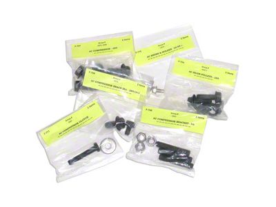 Air Conditioning Underhood Bolt Kit, 390, 428, Ford & Mercury, 1969-1970